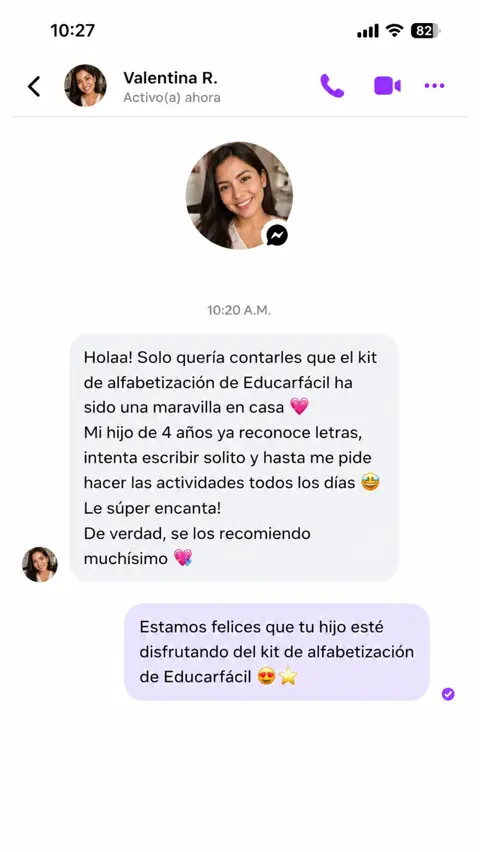 Testimonio real de una mamita usuaria del kit EducarFácil 1